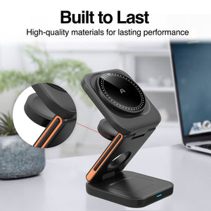 Wireless Fast Charger 3 in 1 Foldable Stand  MAGNETIC S4