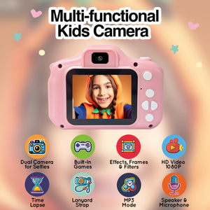 Magic Pix 81 - Kids Selfie Digital Camera, Dual Lens