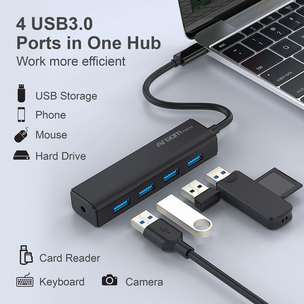 Hub Usb-c 3.0 Universal 4 Puertos Argom Tech